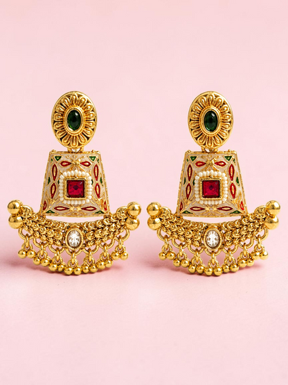 Meenakari earrings