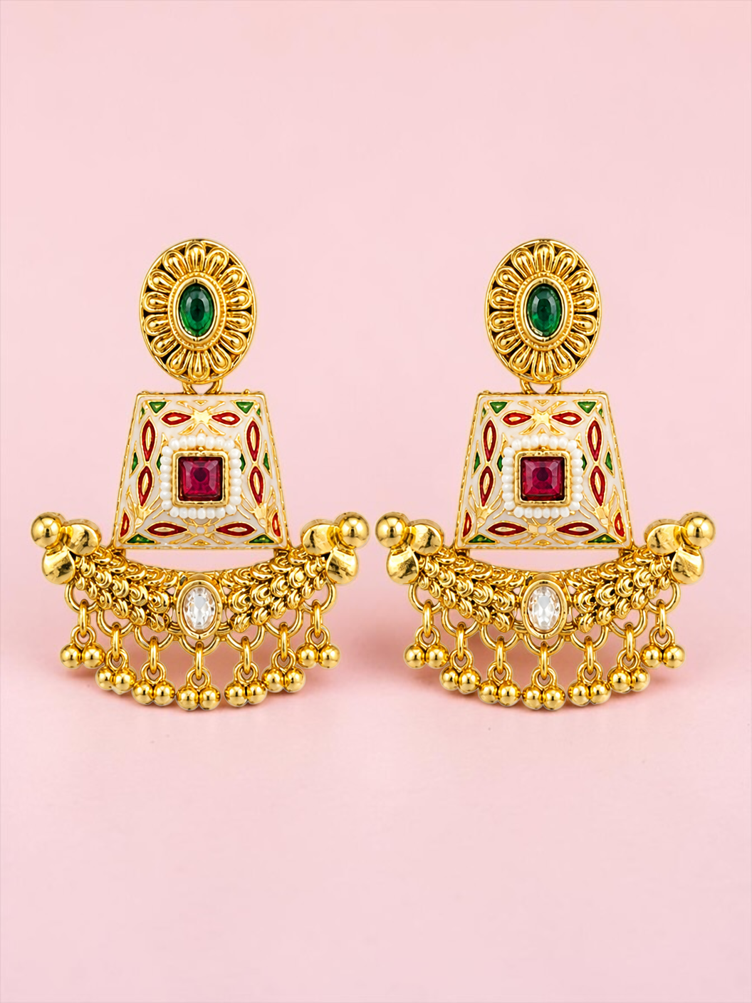 Meenakari earrings