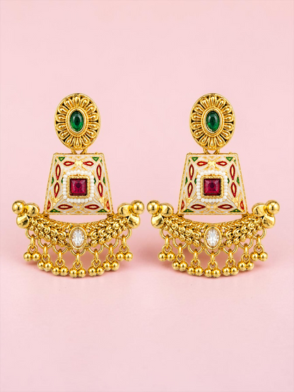 Meenakari earrings