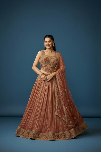 Embroidered lehenga And Blouse Set
