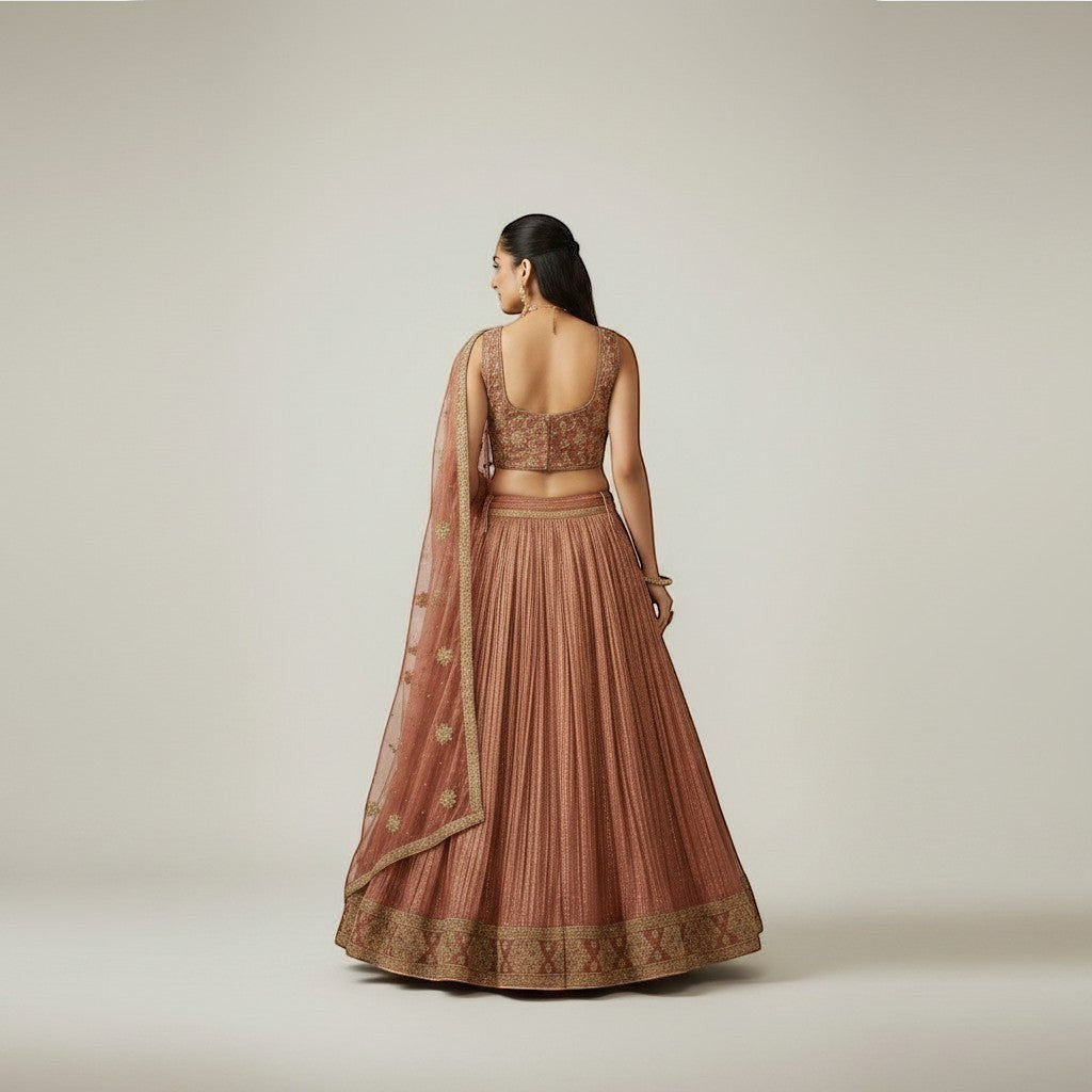 Embroidered lehenga And Blouse Set