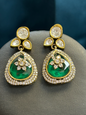 Emerald green earrings