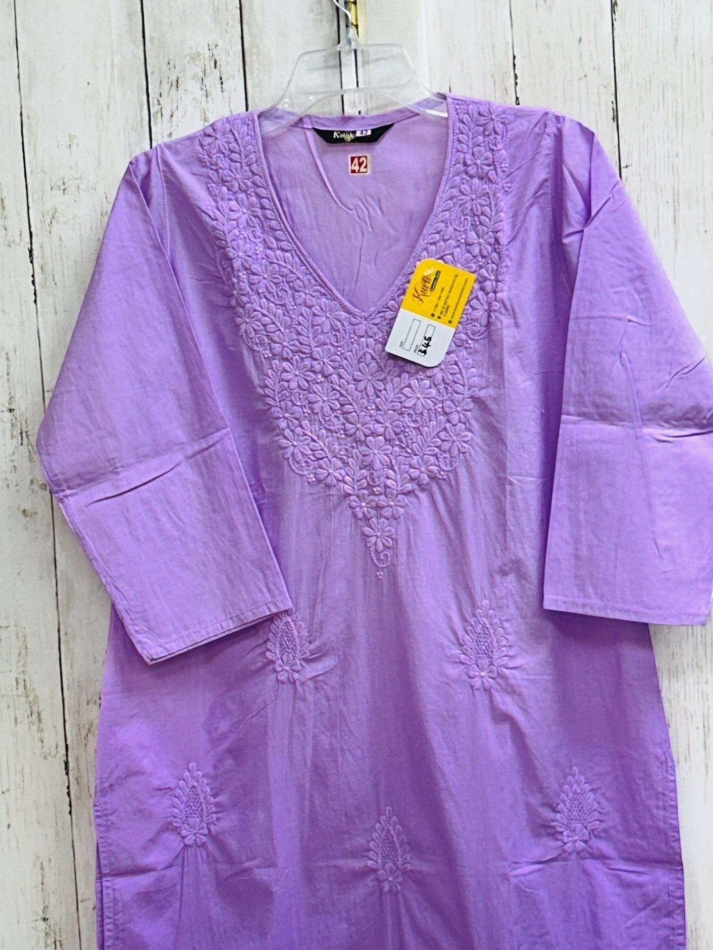Kurti Connection USA Embroidered Cotton Kurti Tunic