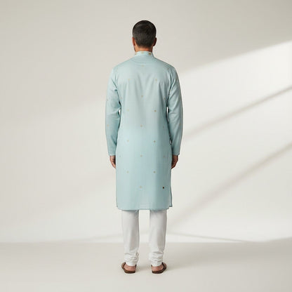 Embroidered Peacock Kurta With Pants