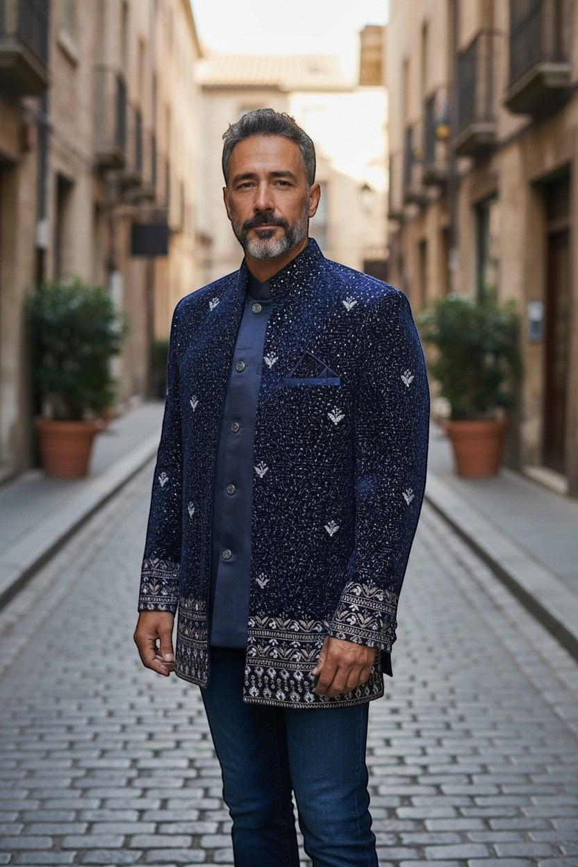 Embroidered Bandhgala Jacket / jodhpuri