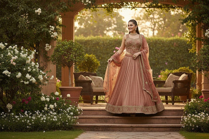 Embroidered lehenga And Blouse Set