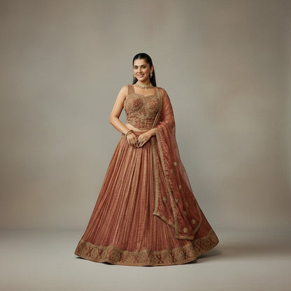 Embroidered lehenga And Blouse Set