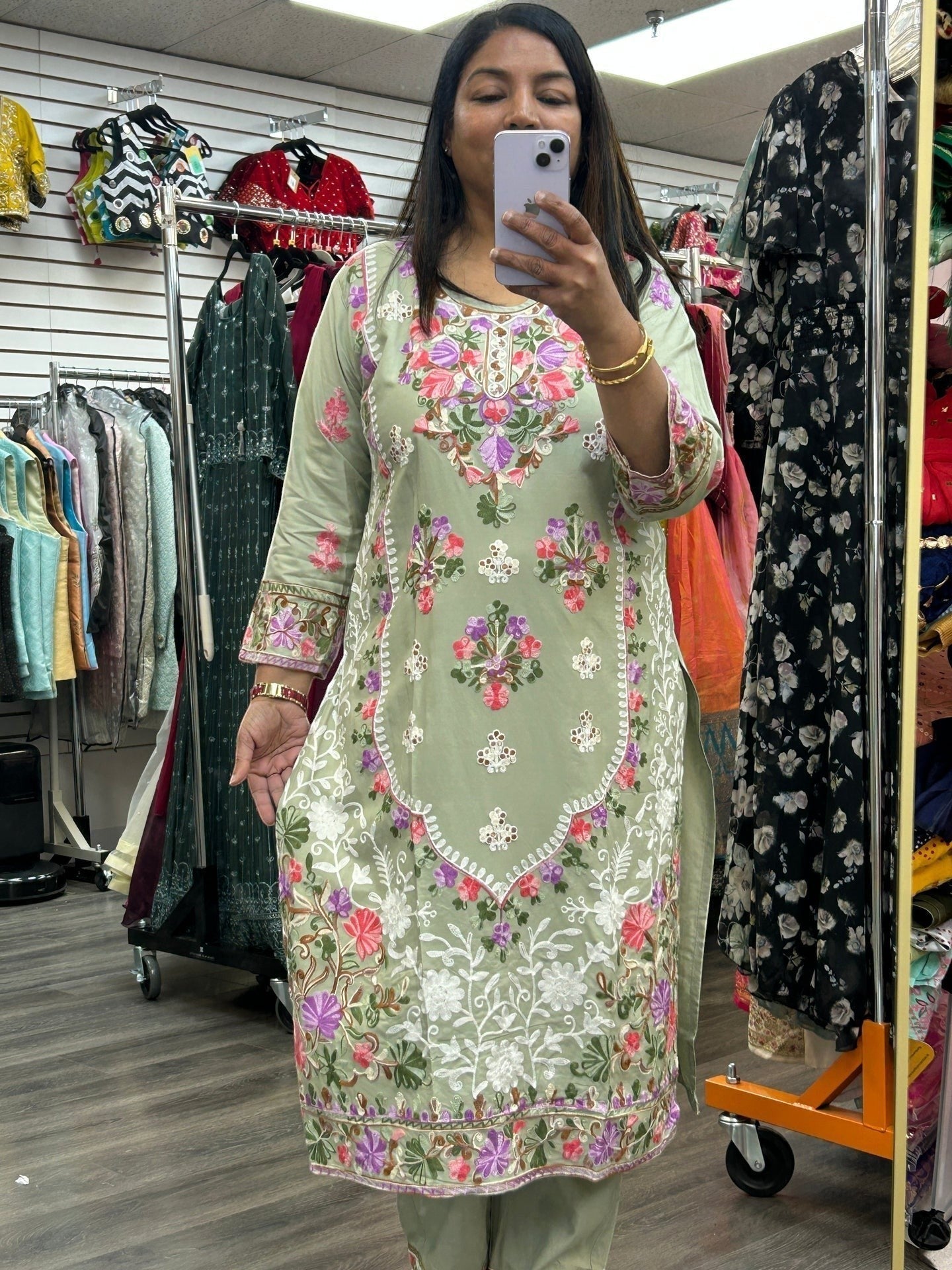 Traditional Embroidered Kurti Set