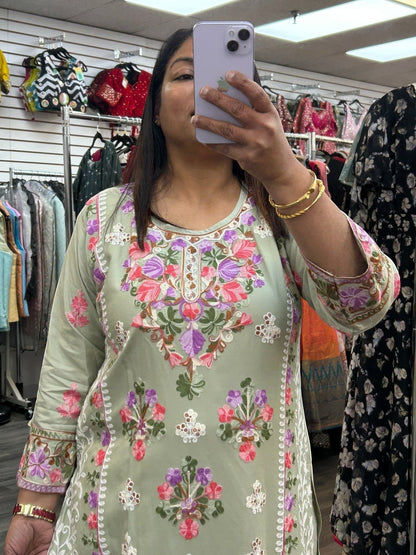 Traditional Embroidered Kurti Set