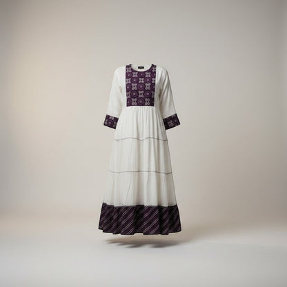 Tiered Maxi Dress With Embroidered Yoke