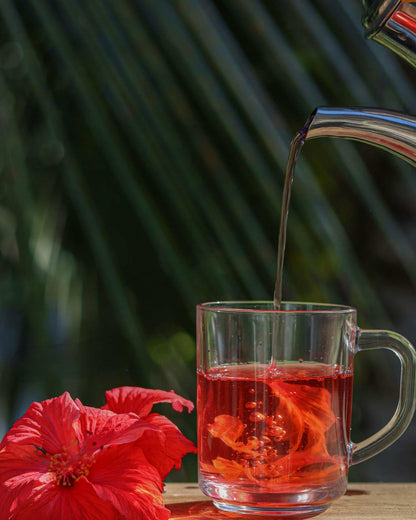 Akshit 5 oz. Dried Hibiscus Flowers (Flor de Jamaica) Tea | Loose Leaf Tea | Caffeine-Free | Vegan Friendly | Fleurs d'hibiscus – Antioxidant Herbal Tea