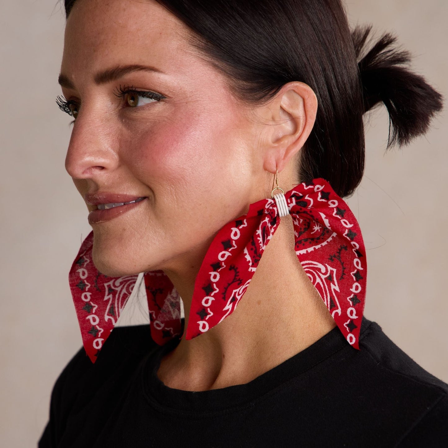 Red Bandana Earrings