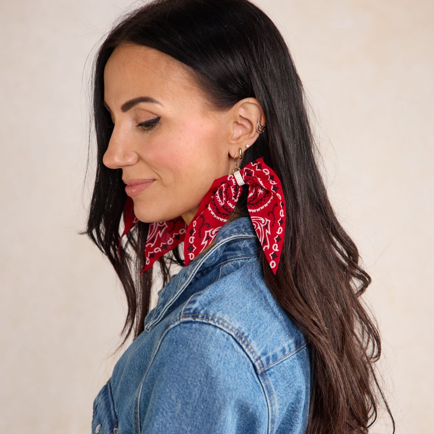 Red Bandana Earrings