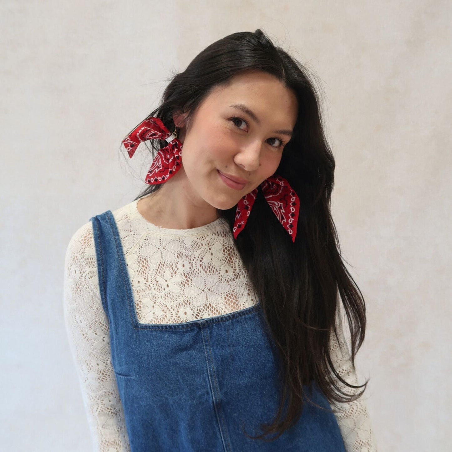 Red Bandana Earrings