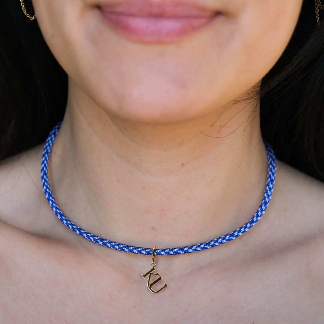 Royal Blue & White Minimalist Cord Necklace