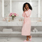Women’s Waffle Piping Bathrobe – Lightweight Spa-Style Comfort