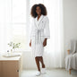 Knee-Length Waffle Robe for Women